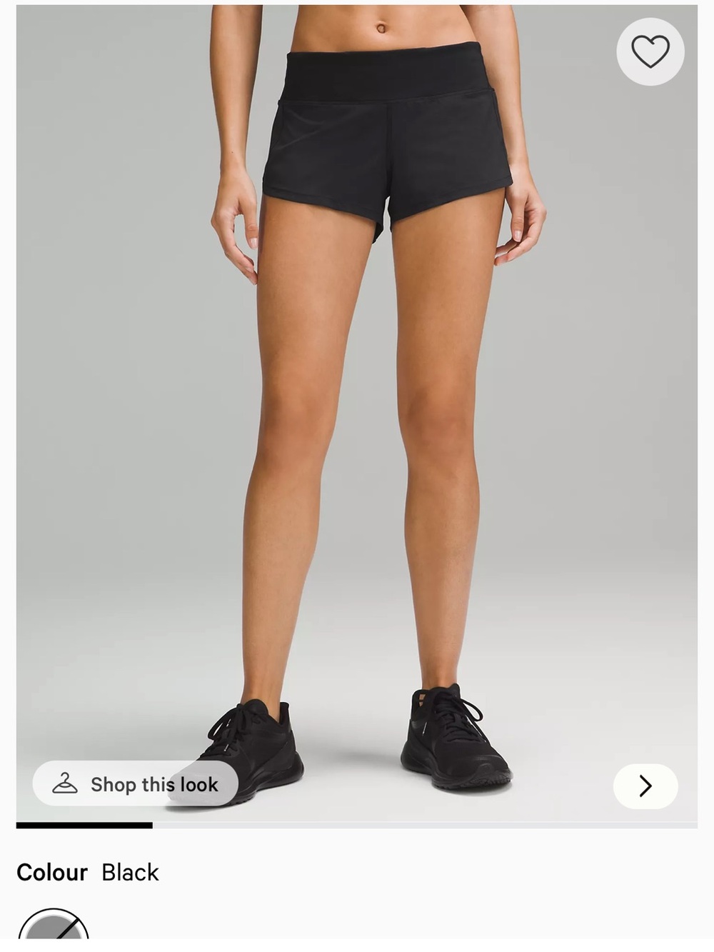 lululemon Black Speed up shorts